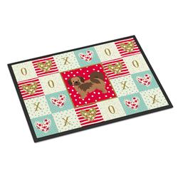 Picture of Carolines Treasures CK5897MAT 18 x 27 in. Tibetan Spaniel Love Indoor or Outdoor Mat