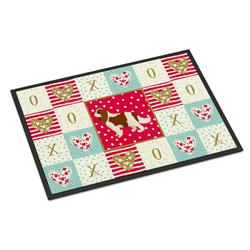 18 x 27 in. Cavalier Spaniel Love Indoor or Outdoor Mat