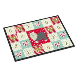 CK5942MAT 18 x 27 in. Old English Sheepdog Love Indoor or Outdoor Mat