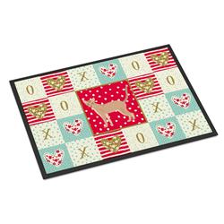 Picture of Carolines Treasures CK5540MAT 18 x 27 in. Fawn Abyssinian Cat Love Indoor or Outdoor Mat