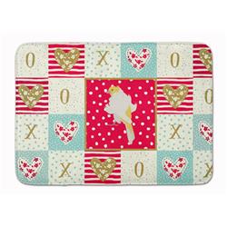 19 x 27 in. Parisian Trumpeter Canary Love Machine Washable Memory Foam Mat