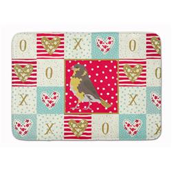 19 x 27 in. Spanish Canary Love Machine Washable Memory Foam Mat