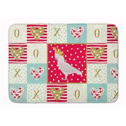19 x 27 in. Cockatoo Love Machine Washable Memory Foam Mat