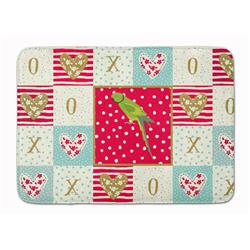 19 x 27 in. Ring-Necked Parakeet Love Machine Washable Memory Foam Mat