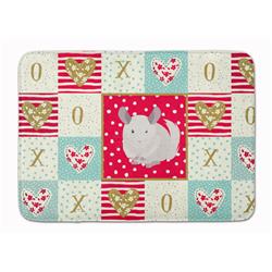 19 x 27 in. White Dominant Chinchilla Love Machine Washable Memory Foam Mat