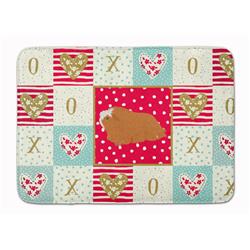 19 x 27 in. Peruvian Guinea Pig Love Machine Washable Memory Foam Mat