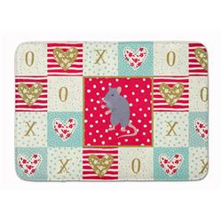 19 x 27 in. Blue Rat Love Machine Washable Memory Foam Mat