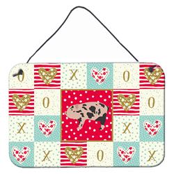 CK5362DS812 8 x 12 in. Mini Miniature Pig Love Wall or Door Hanging Prints