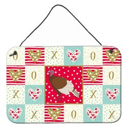 CK5409DS812 8 x 12 in. Bourbon Red Turkey Hen Love Wall or Door Hanging Prints