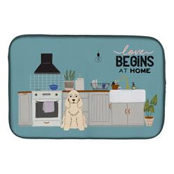 14 x 21 in. Buff Cocker Spaniel Kitchen Scene Dish Drying Mat