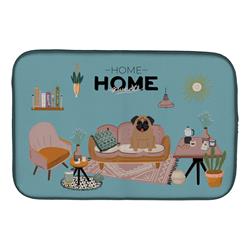 14 x 21 in. Brown Pug Sweet Home Dish Drying Mat