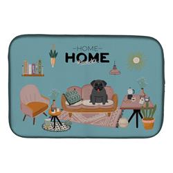 14 x 21 in. Black Pug Sweet Home Dish Drying Mat