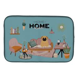 14 x 21 in. Brown Pug Sweet Home Dish Drying Mat