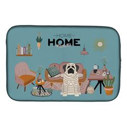 14 x 21 in. White Mastiff Brindle Sweet Home Dish Drying Mat