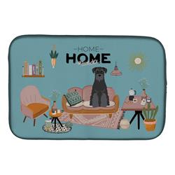 14 x 21 in. Black Standard Schnauzer Sweet Home Dish Drying Mat