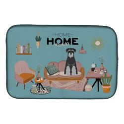 14 x 21 in. Black Grey Standard Schnauzer Sweet Home Dish Drying Mat