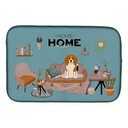 14 x 21 in. Tricolor Beagle Sweet Home Dish Drying Mat