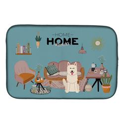 White German Shepherd Sweet Home Dish Drying Mat - 14 x 21 in.