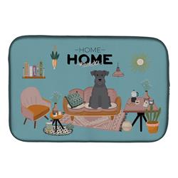 14 x 21 in. Black Miniature Schnauzer Sweet Home Dish Drying Mat