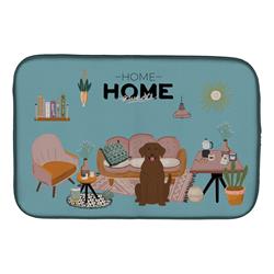 14 x 21 in. Chocolate Labrador Sweet Home Dish Drying Mat