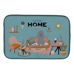 14 x 21 in. Silver Poodle Sweet Home Dish Drying Mat