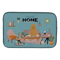 14 x 21 in. Tan Poodle Sweet Home Dish Drying Mat