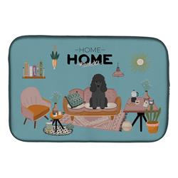 14 x 21 in. Black Poodle Sweet Home Dish Drying Mat