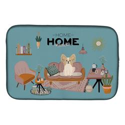CK7922DDM 14 x 21 in. Sable White Papillon Sweet Home Dish Drying Mat