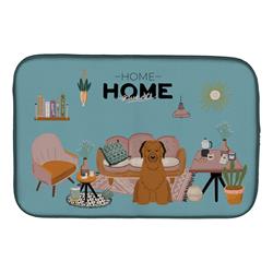 14 x 21 in. Brown Briard Sweet Home Dish Drying Mat