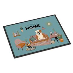 CK7970JMAT 24 x 36 in. Fawn White English Bulldog Sweet Home Indoor or Outdoor Mat