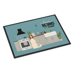 18 x 27 in. Borzoi Kitchen Scene Indoor or Outdoor Mat