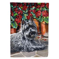 11 x 0.01 x 15 in. Cairn Terrier Geraniums Garden Flag