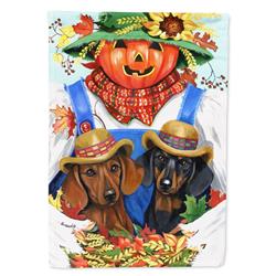 11 x 0.01 x 15 in. Dachshund Fall Scarecrow Garden Flag
