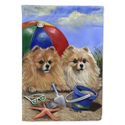 11 x 0.01 x 15 in. Pomeranian Beach Garden Flag