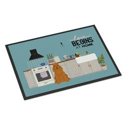 18 x 27 in. Red Cocker Spaniel Kitchen Scene Indoor or Outdoor Mat