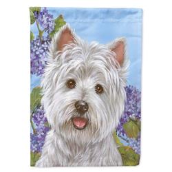 11 x 0.01 x 15 in. Westie Hydrangea Garden Flag