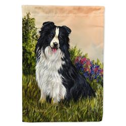 28 x 0.01 x 40 in. Border Collie Simplicity Canvas House Flag