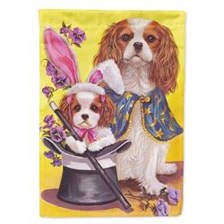 28 x 0.01 x 40 in. Cavalier Spaniel Easter Magic Canvas House Flag