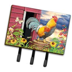 6 x 2 x 9 in. Rooster Barnyard Morning Leash or Key Holder