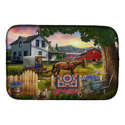 Picture of Carolines Treasures PTW2071DDM 14 x 21 in. Headed Home for Dinner Farm Dish Drying Mat