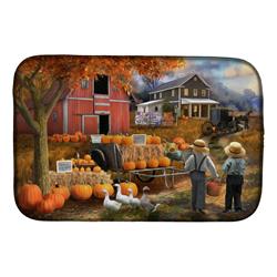 Picture of Carolines Treasures PTW2075DDM 14 x 21 in. Fall Amish Pumpkin Stand Dish Drying Mat
