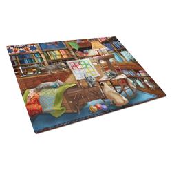 Trouble in the Quilt Room Glass Cutting Board - Large