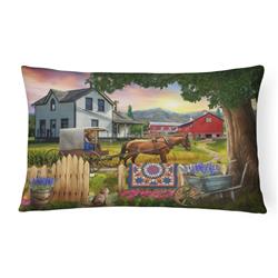 12 x 3 x 16 in. Headed Home for Dinner Farm Canvas Fabric Decorative Pillow