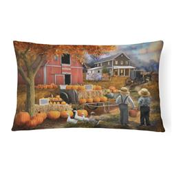 12 x 3 x 16 in. Fall Amish Pumpkin Stand Canvas Fabric Decorative Pillow