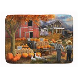 19 x 27 in. Fall Amish Pumpkin Stand Machine Washable Memory Foam Mat