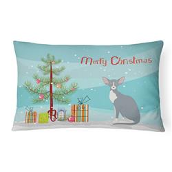 12 x 3 x 16 in. Peterbald Cat Merry Christmas Canvas Fabric Decorative Pillow