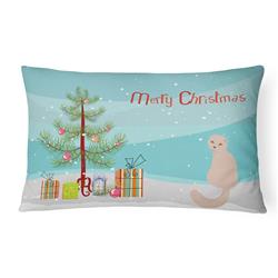 12 x 3 x 16 in. Scottish Fold Cat Merry Christmas Canvas Fabric Decorative Pillow