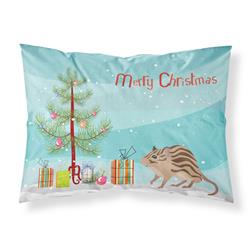 30 x 0.15 x 20.5 in. Zebra Mouse Merry Christmas Fabric Standard Pillowcase