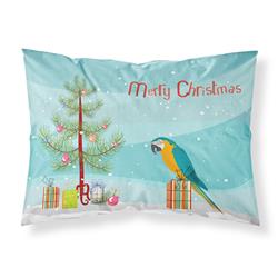 30 x 0.15 x 20.5 in. Macaw Merry Christmas Fabric Standard Pillowcase