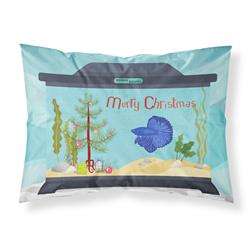 CK4532PILLOWCASE 30 x 0.15 x 20.5 in. Super Delta Tail Betta Merry Christmas Fabric Standard Pillowcase
